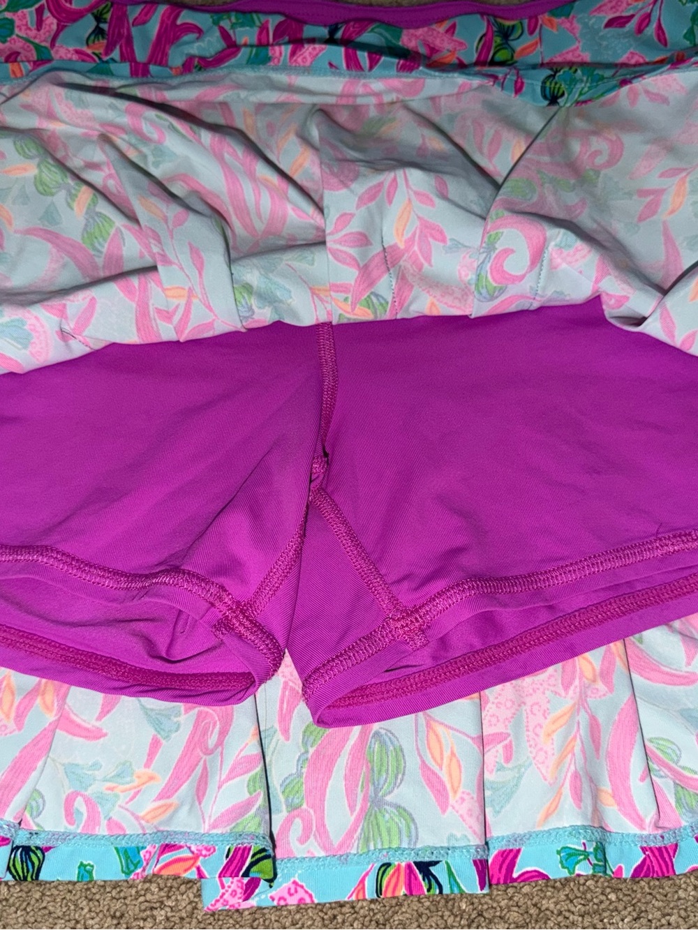 Lilly Pulitzer Annora Luxletic Skort UPF 50+ Multi Seaweed Samba Medium - Picture 5 of 11